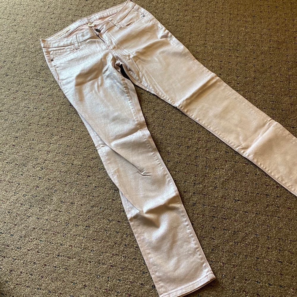 Sparkly Pink|Silver Super Skinny Jeans | size 9